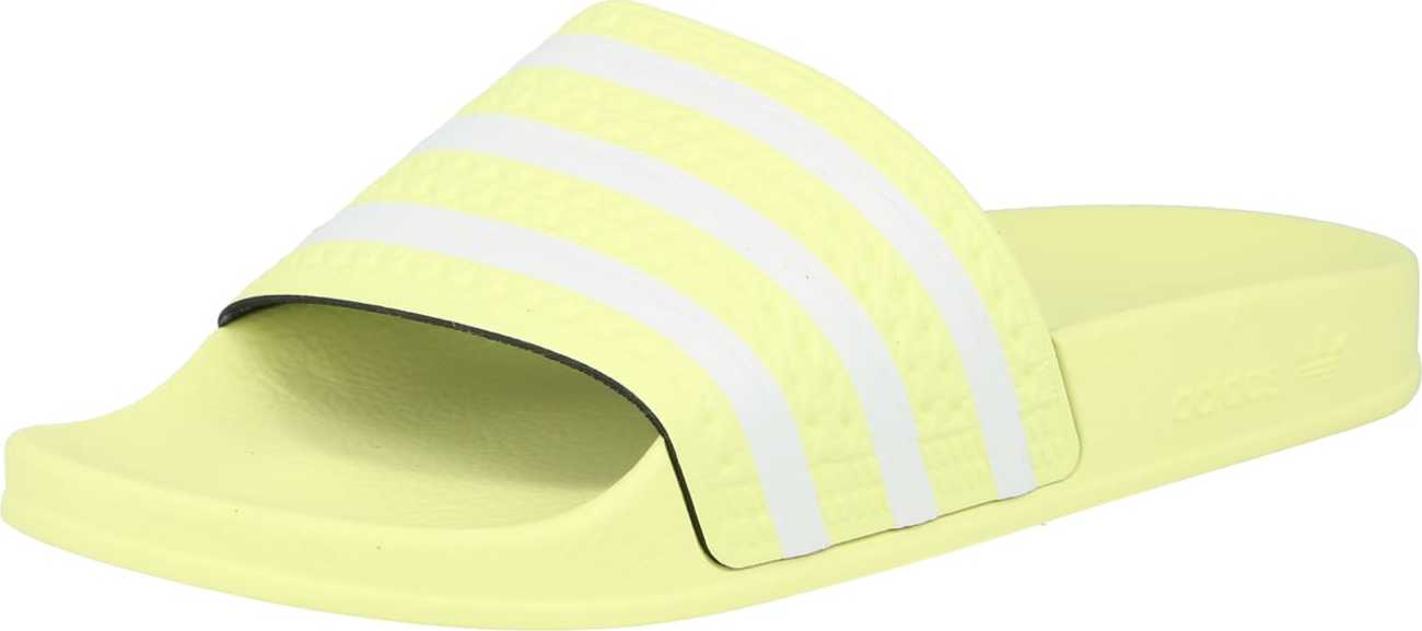 ADIDAS ORIGINALS Pantofle 'Adilette' citronově žlutá / bílá