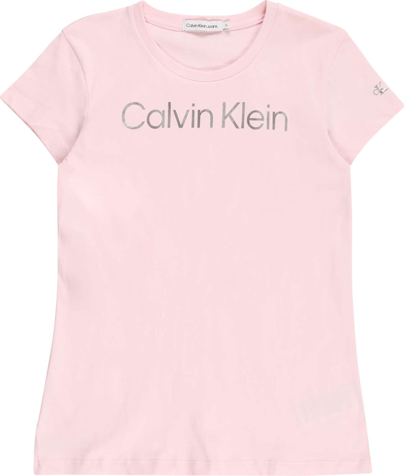 Calvin Klein Jeans Tričko pink / stříbrná