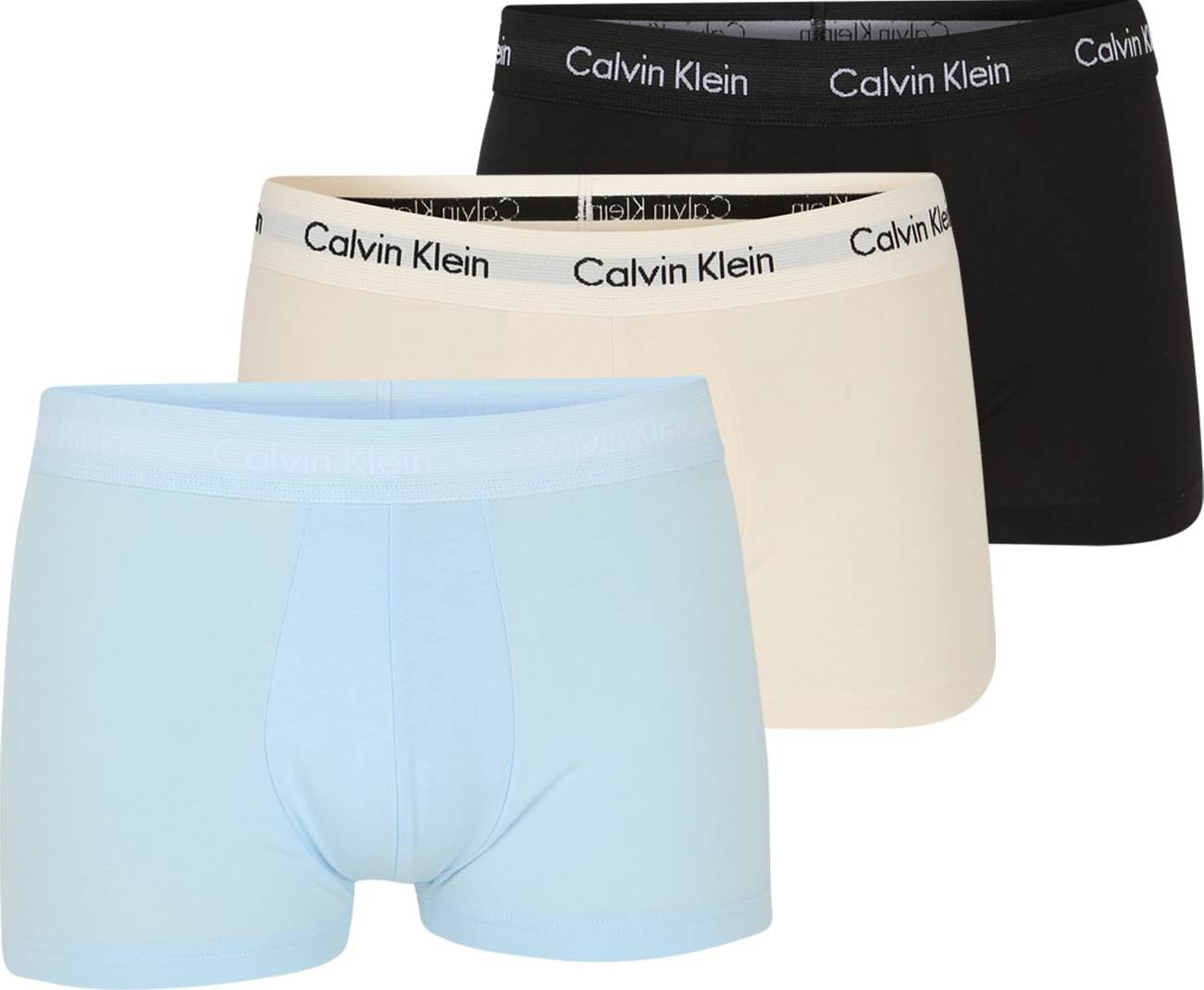 Calvin Klein Underwear Boxerky světlemodrá / černá / krémová / světle šedá / bílá