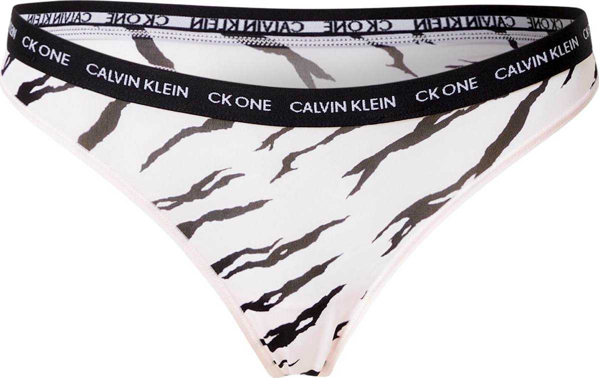 Calvin Klein Underwear Tanga bílá / černá