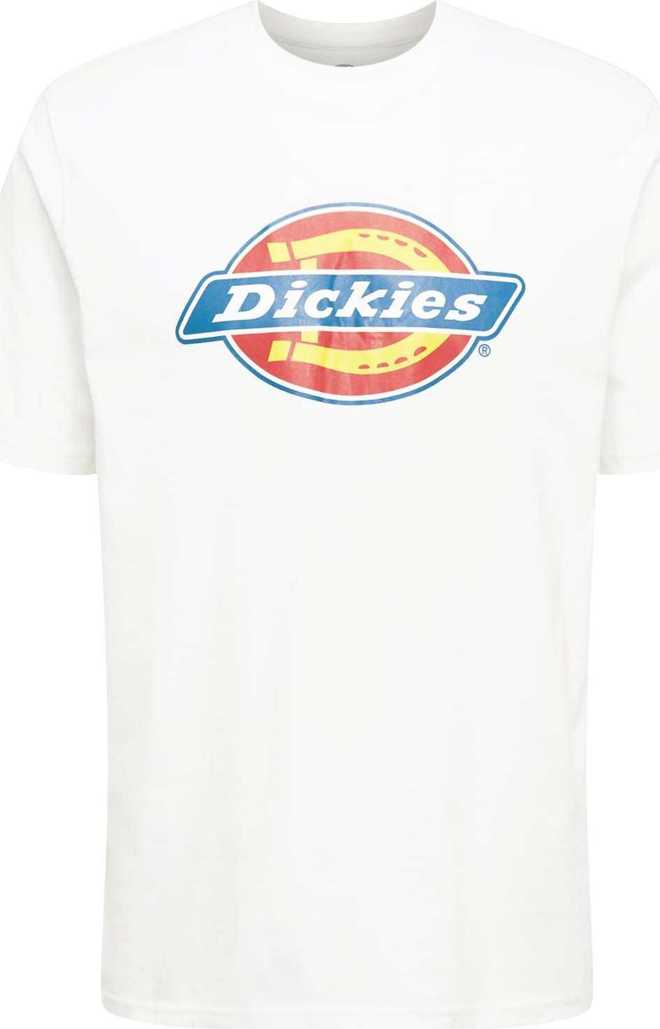 DICKIES Tričko 'Icon Logo' bílá / nebeská modř / pastelově červená / žlutá