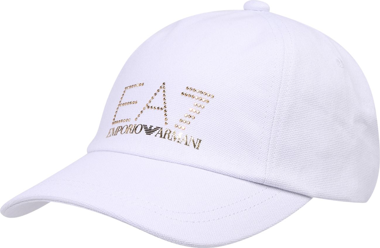 EA7 Emporio Armani Čepice 'EVOLUTION' offwhite / zlatá