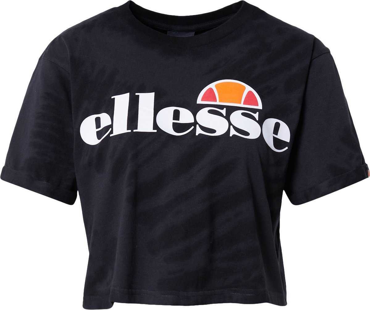 ELLESSE Tričko 'Alberta' černá / bílá / červená / oranžová