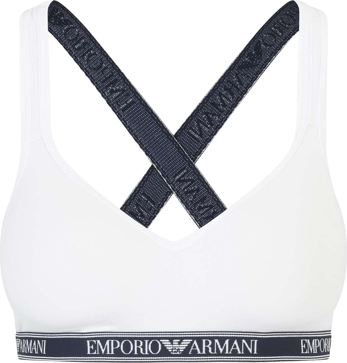 Emporio Armani Podprsenka bílá / námořnická modř