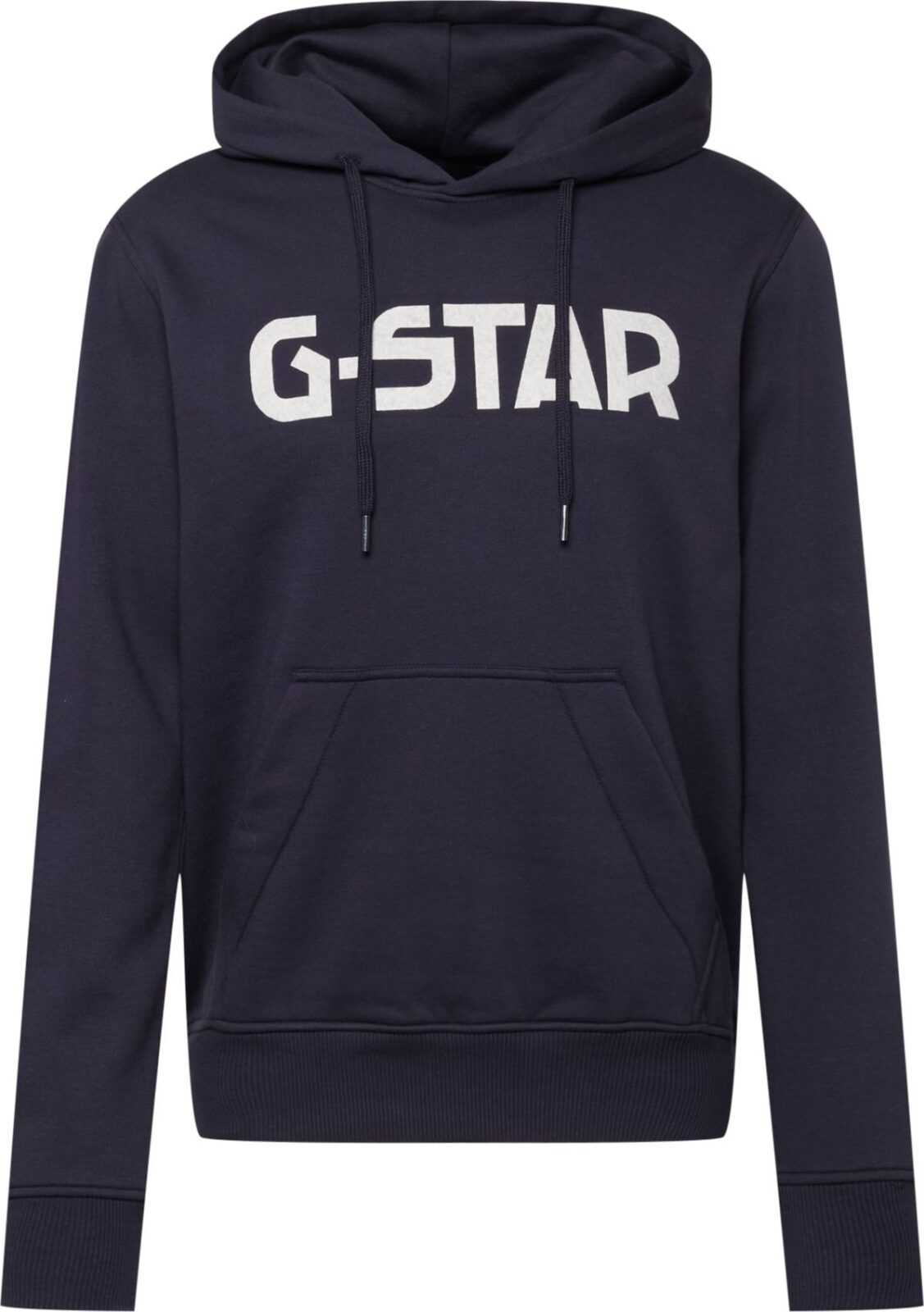 G-Star RAW Mikina tmavě modrá / bílá