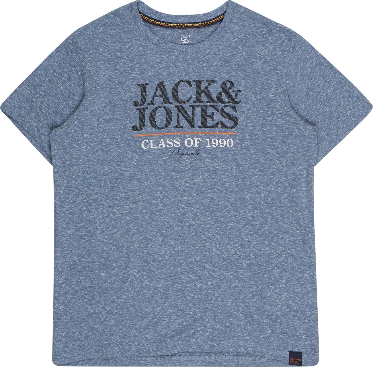 Jack & Jones Junior Tričko modrý melír / námořnická modř / oranžová / bílá