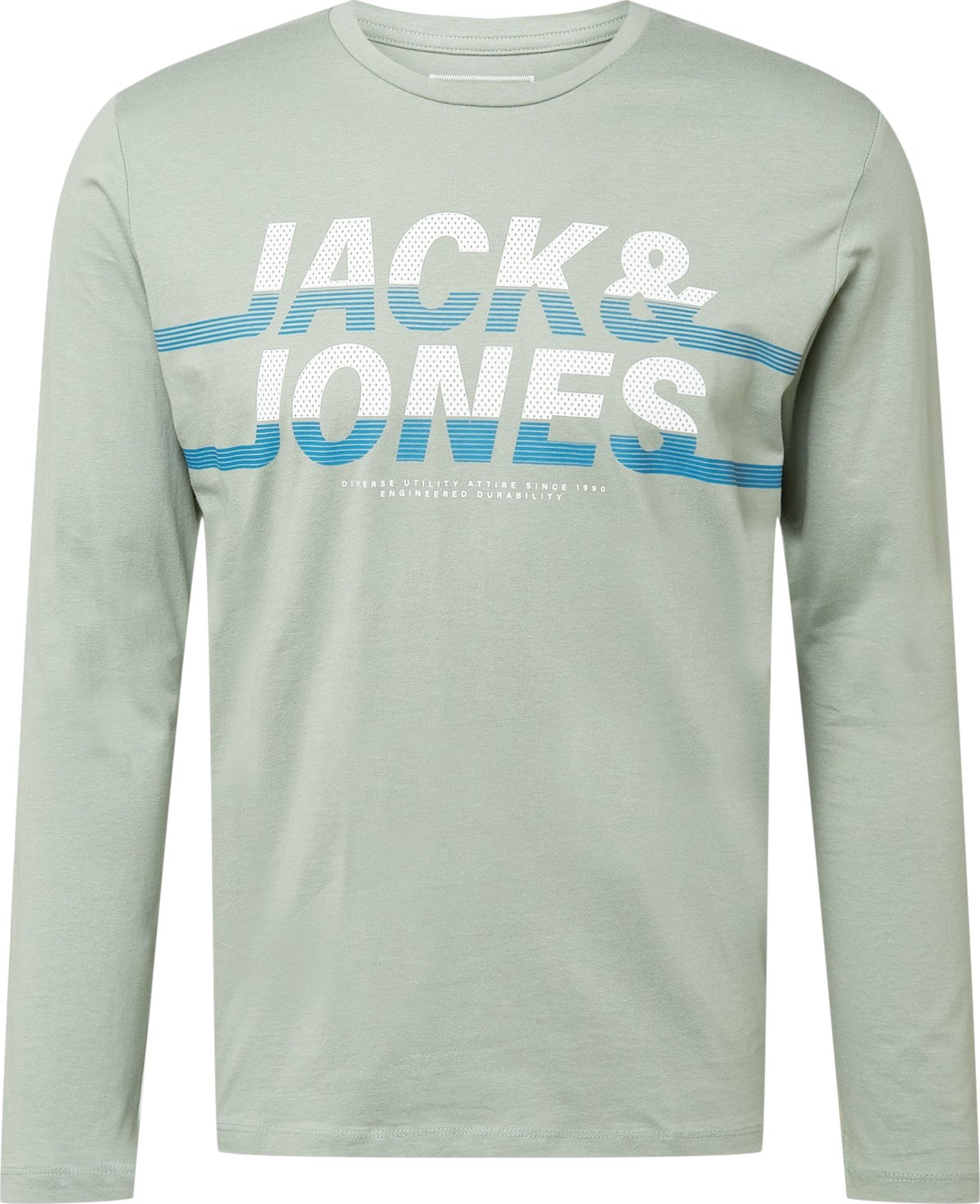 JACK & JONES Tričko 'Charles' pastelově zelená / bílá / nebeská modř