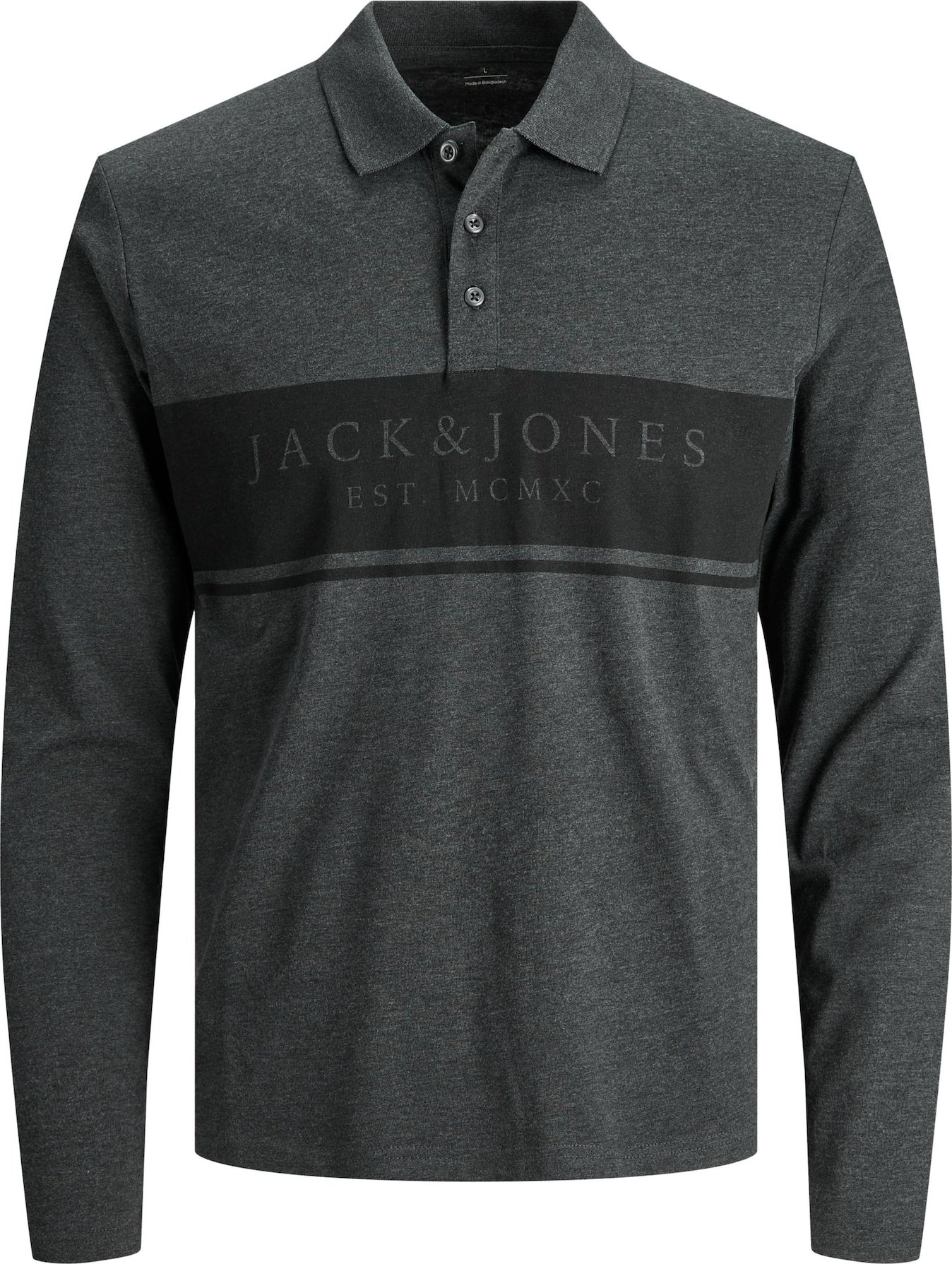 JACK & JONES Tričko 'River' tmavě šedá / antracitová