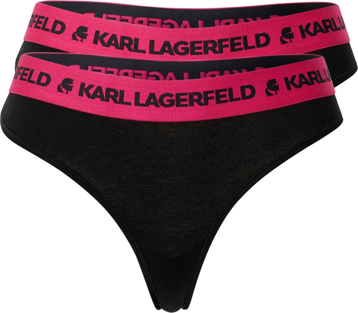 Karl Lagerfeld Tanga černá / fuchsiová