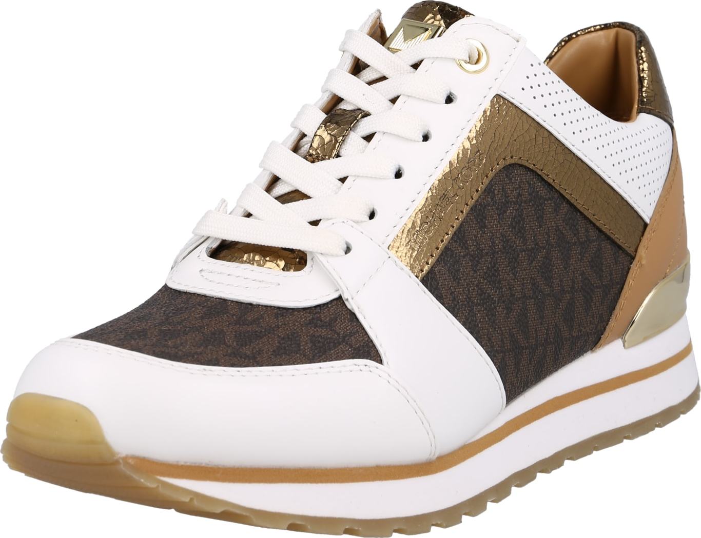 MICHAEL Michael Kors Tenisky 'Billie Trainer' bílá / hnědá / tmavě hnědá