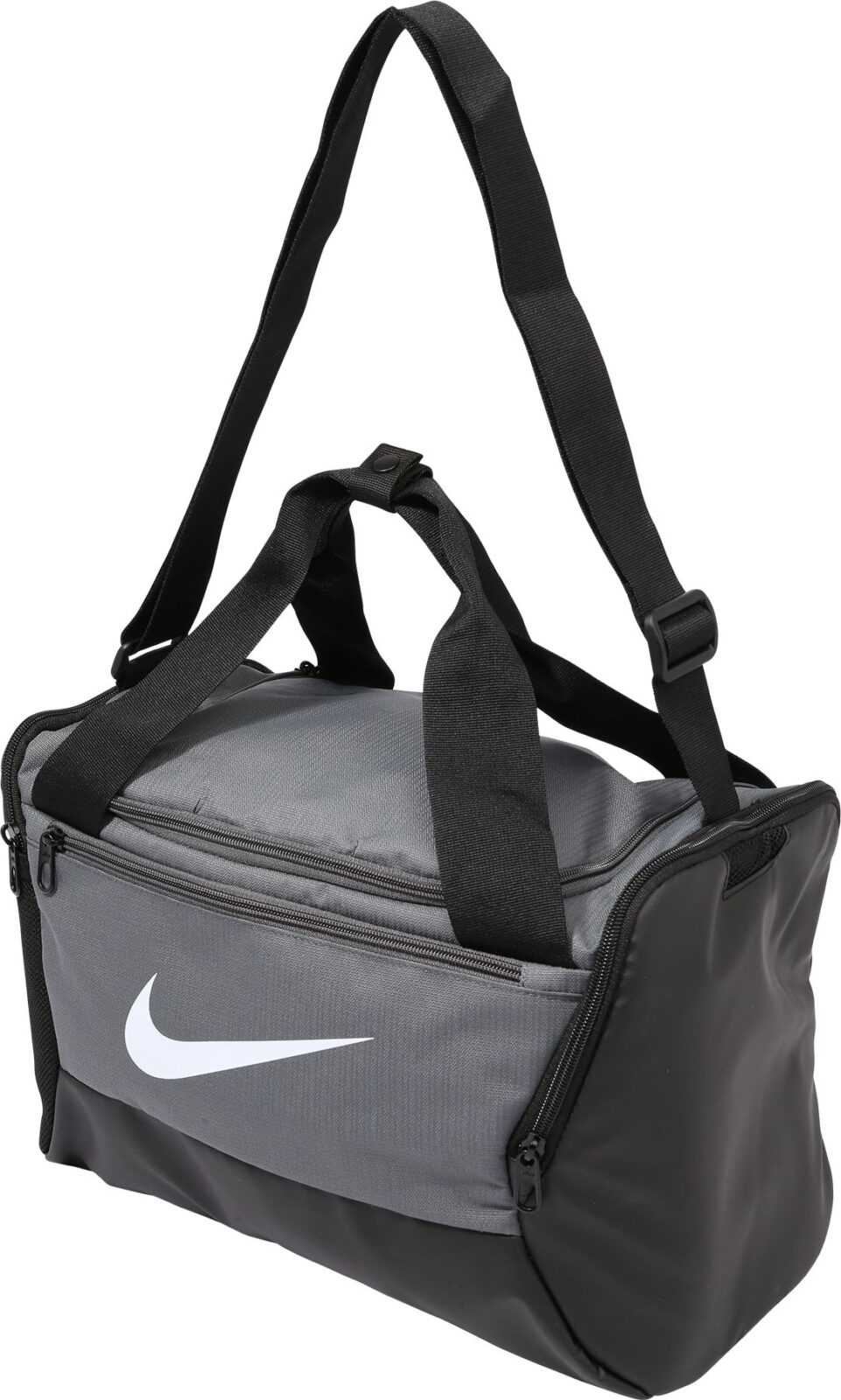 NIKE Sportovní taška 'Brasilia 9.5' šedá / černá / bílá