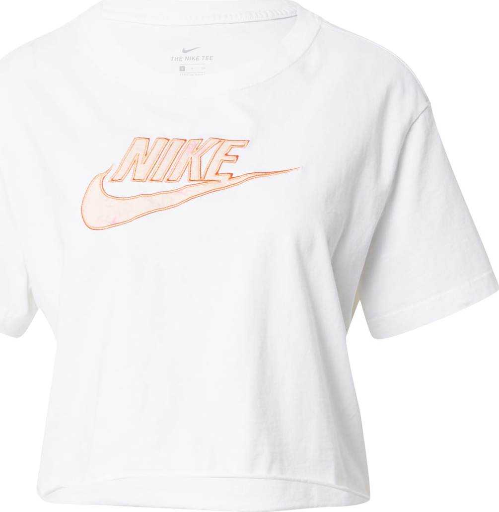 Nike Sportswear Tričko bílá / broskvová