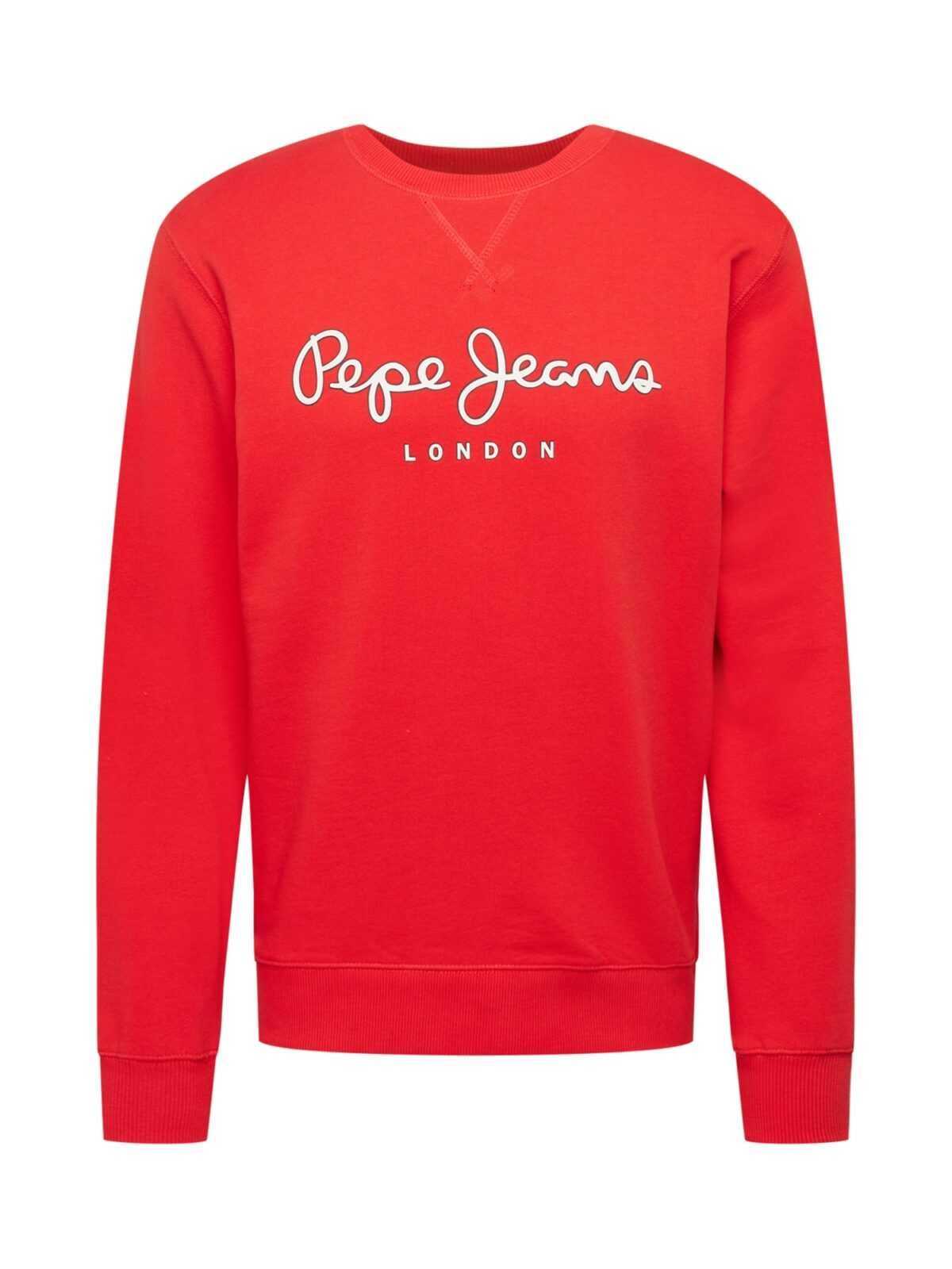 Pepe Jeans Mikina 'George' červená / bílá