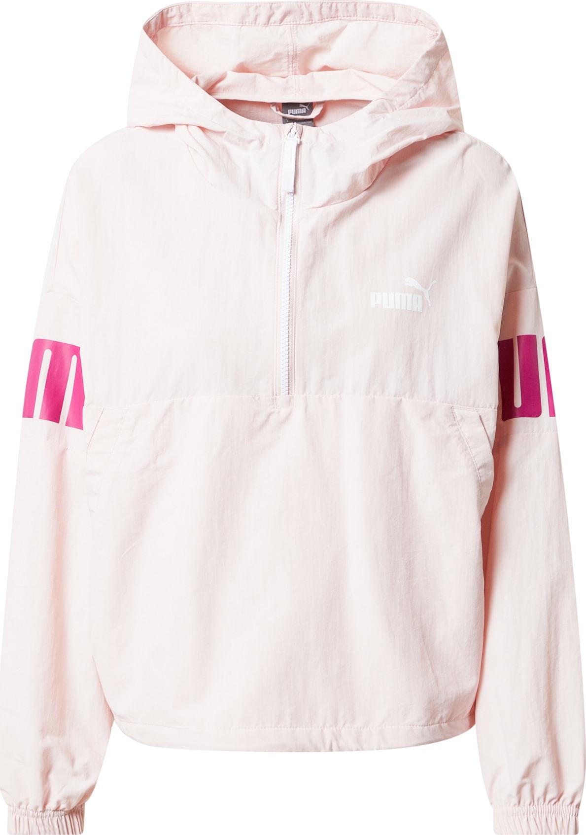 PUMA Sportovní mikina pink / bílá