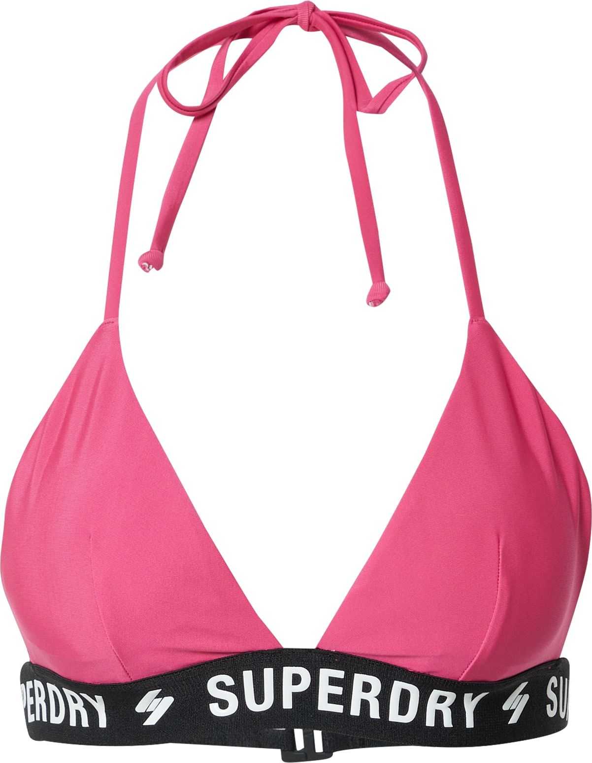 Superdry Horní díl plavek pink / černá / bílá