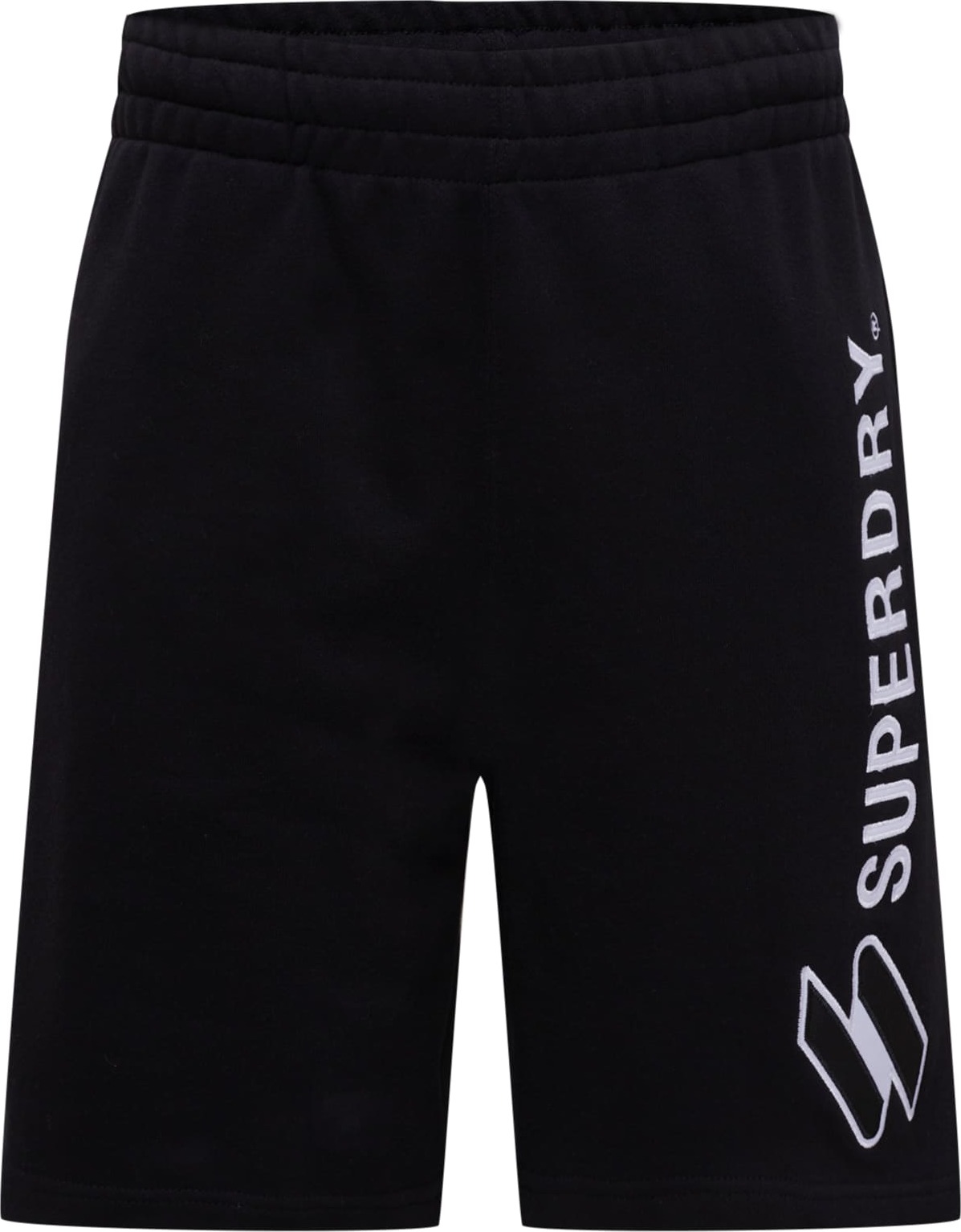 Superdry Kalhoty černá / bílá