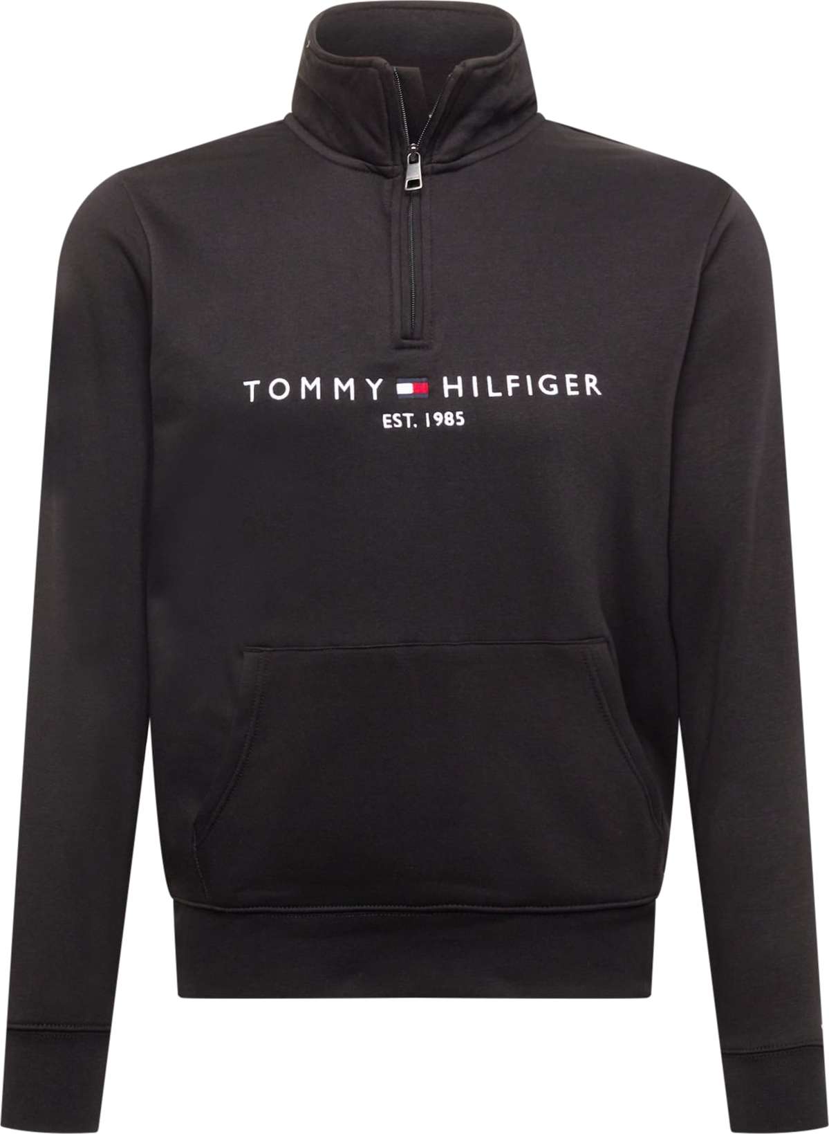 TOMMY HILFIGER Mikina černá / bílá / červená