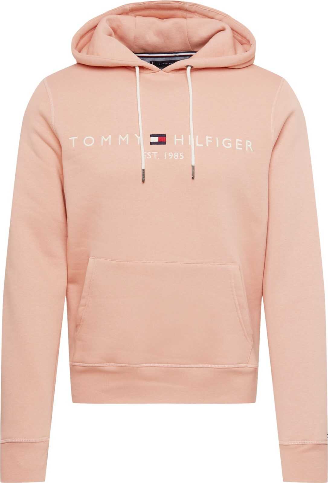 TOMMY HILFIGER Mikina starorůžová / bílá / červená / námořnická modř