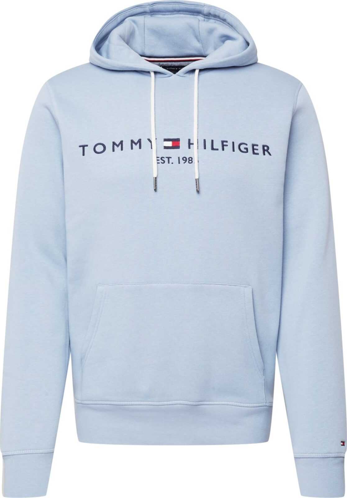 TOMMY HILFIGER Mikina světlemodrá / námořnická modř / bílá / červená