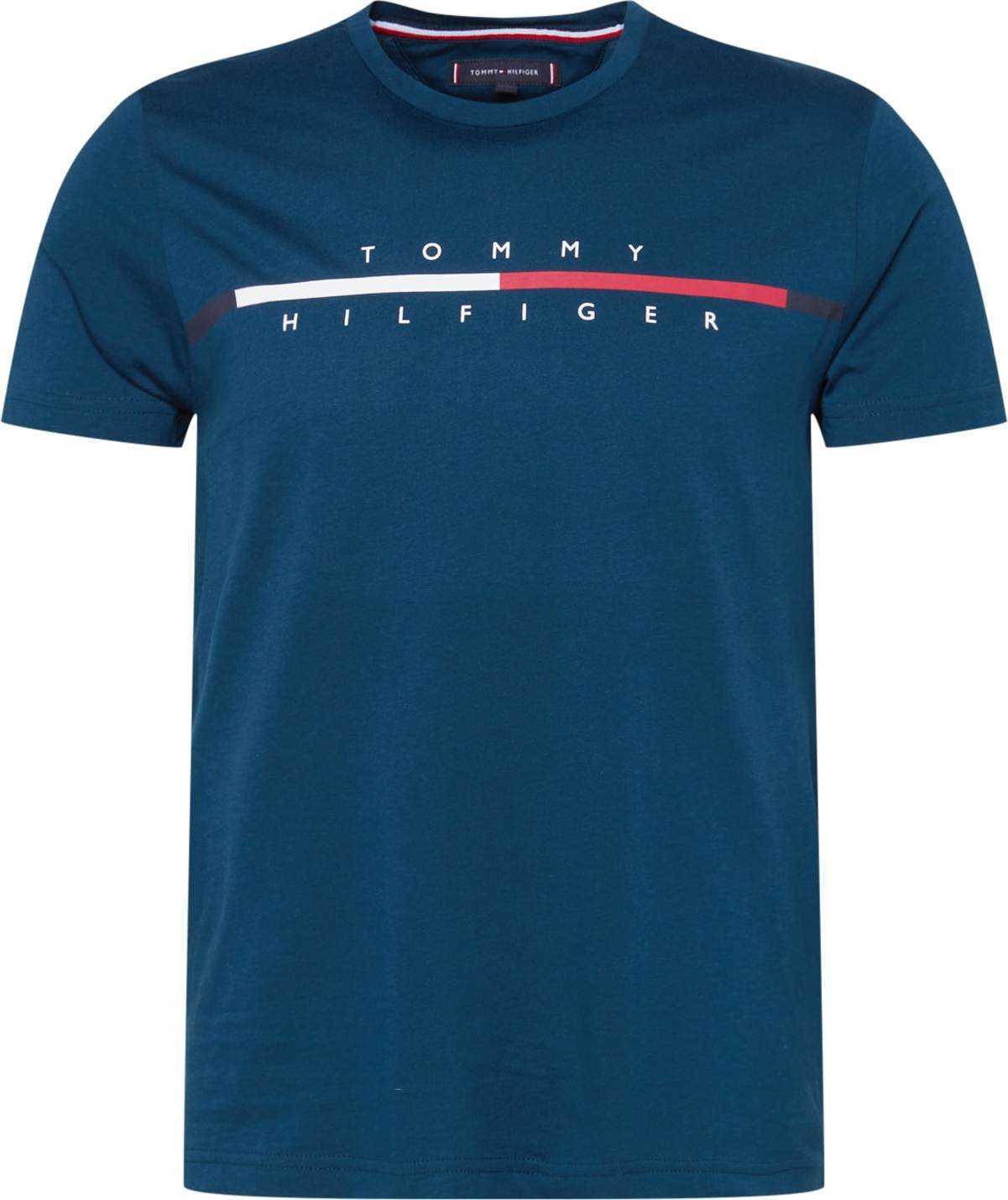 TOMMY HILFIGER Tričko marine modrá / bílá / červená