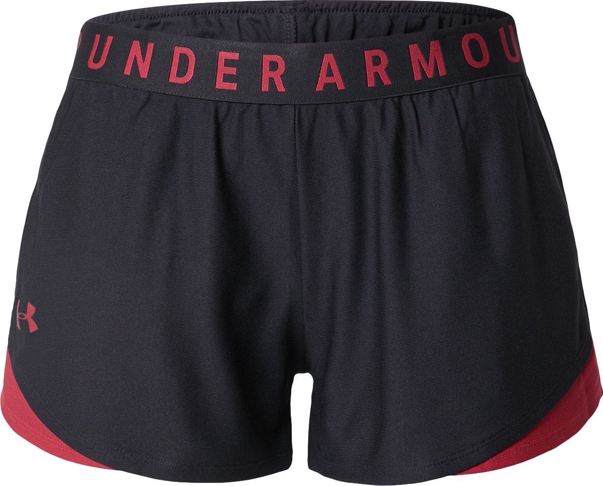 UNDER ARMOUR Sportovní kalhoty 'Play Up' černá / malinová