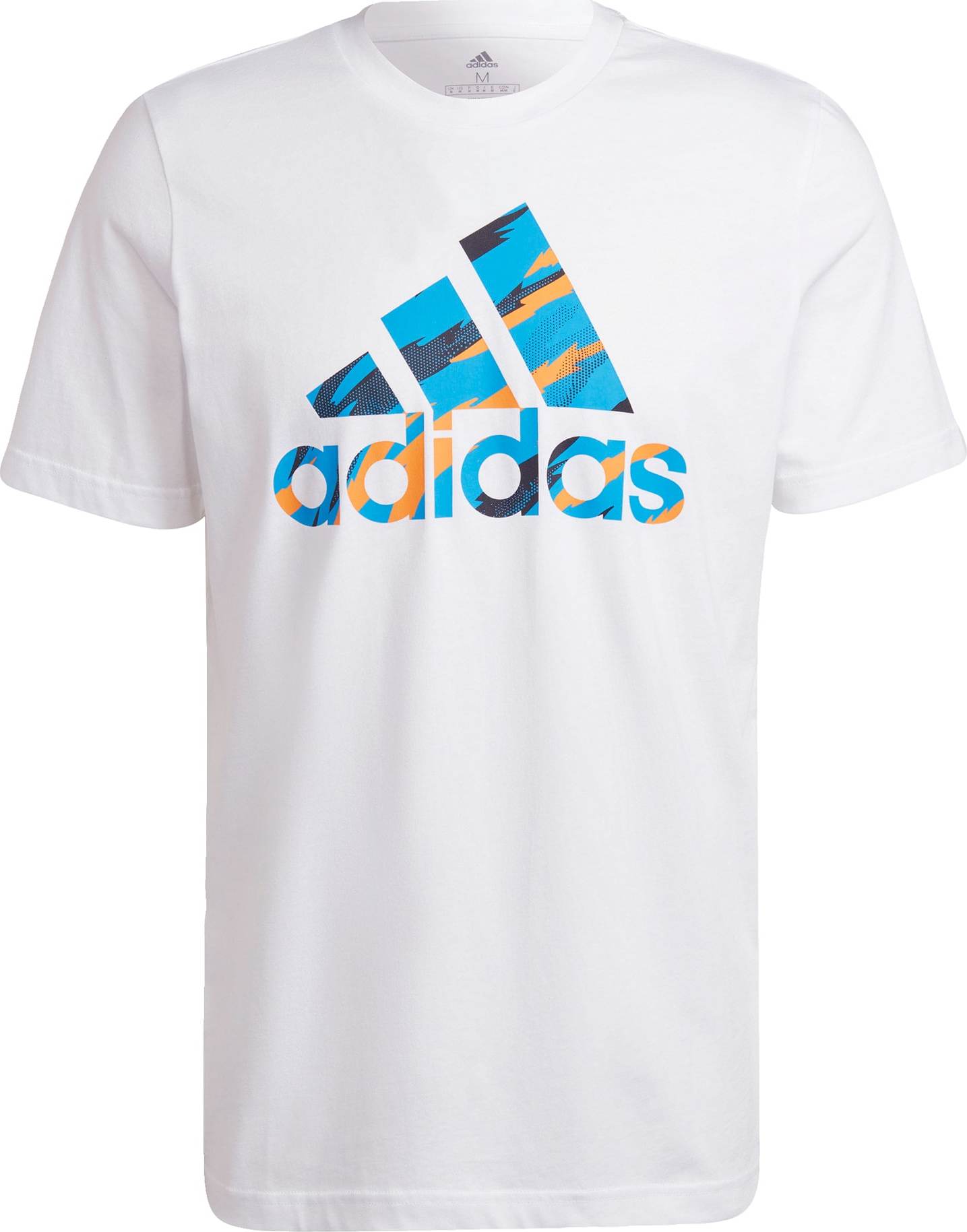 ADIDAS PERFORMANCE Funkční tričko bílá / nebeská modř / tmavě modrá / oranžová