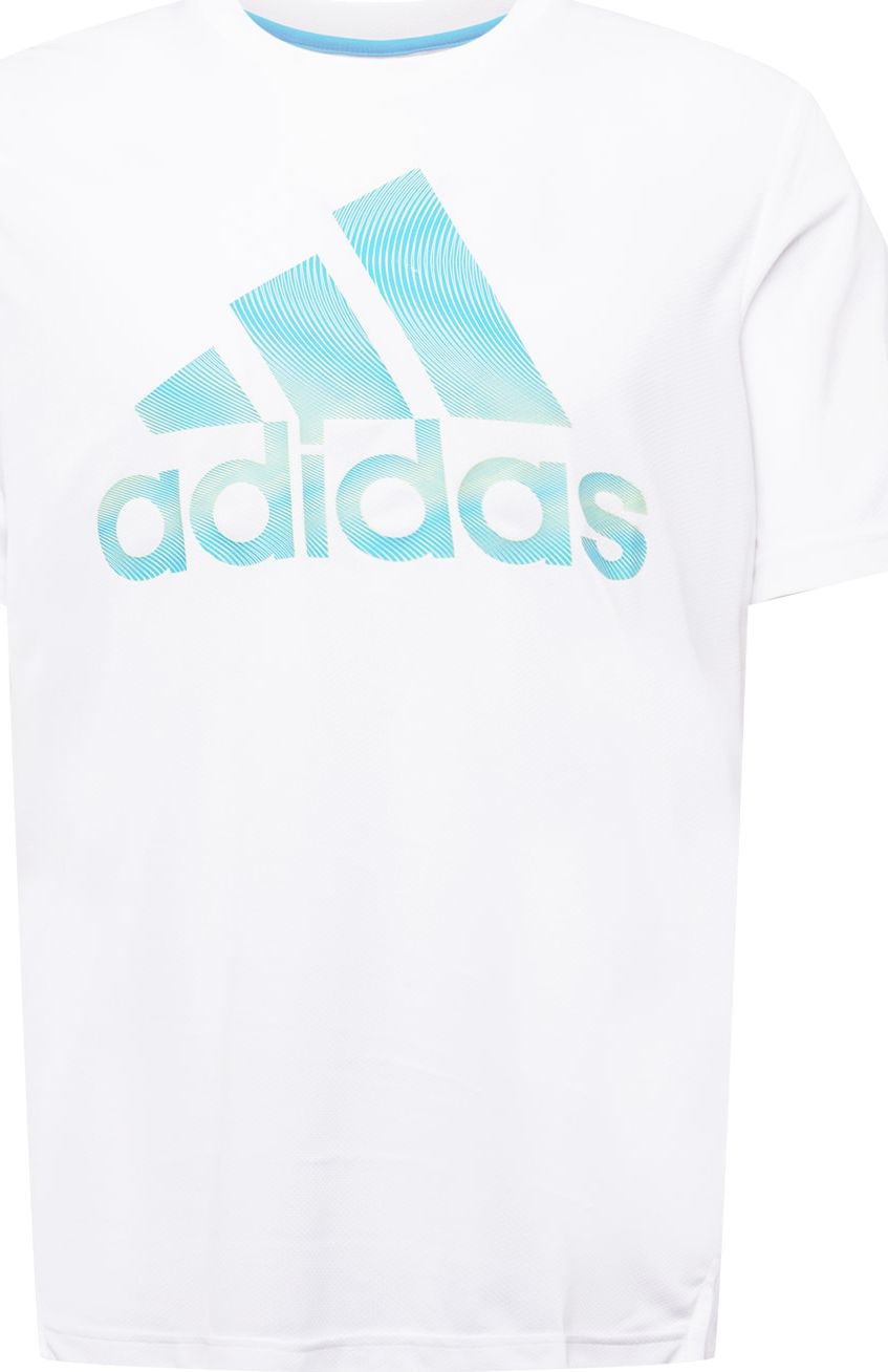 ADIDAS PERFORMANCE Funkční tričko bílá / světlemodrá