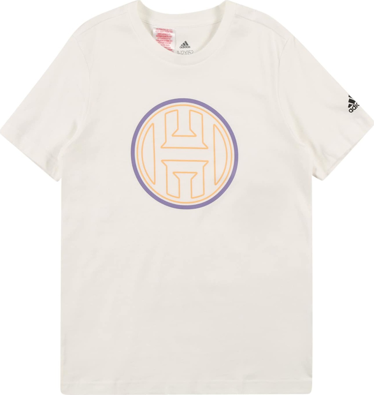 ADIDAS PERFORMANCE Funkční tričko 'Y HRD LOGO TEE' bílá / černá / světle fialová / šafrán