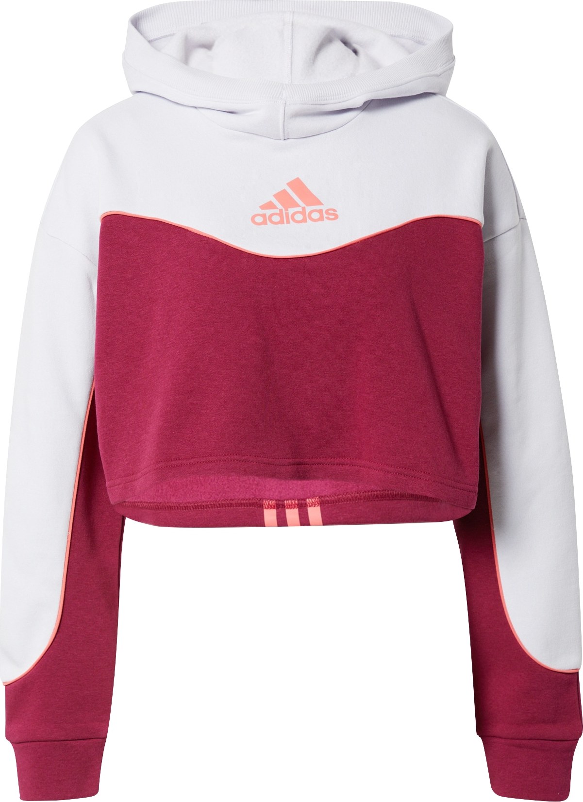 ADIDAS PERFORMANCE Sportovní mikina burgundská červeň / lososová / bílá