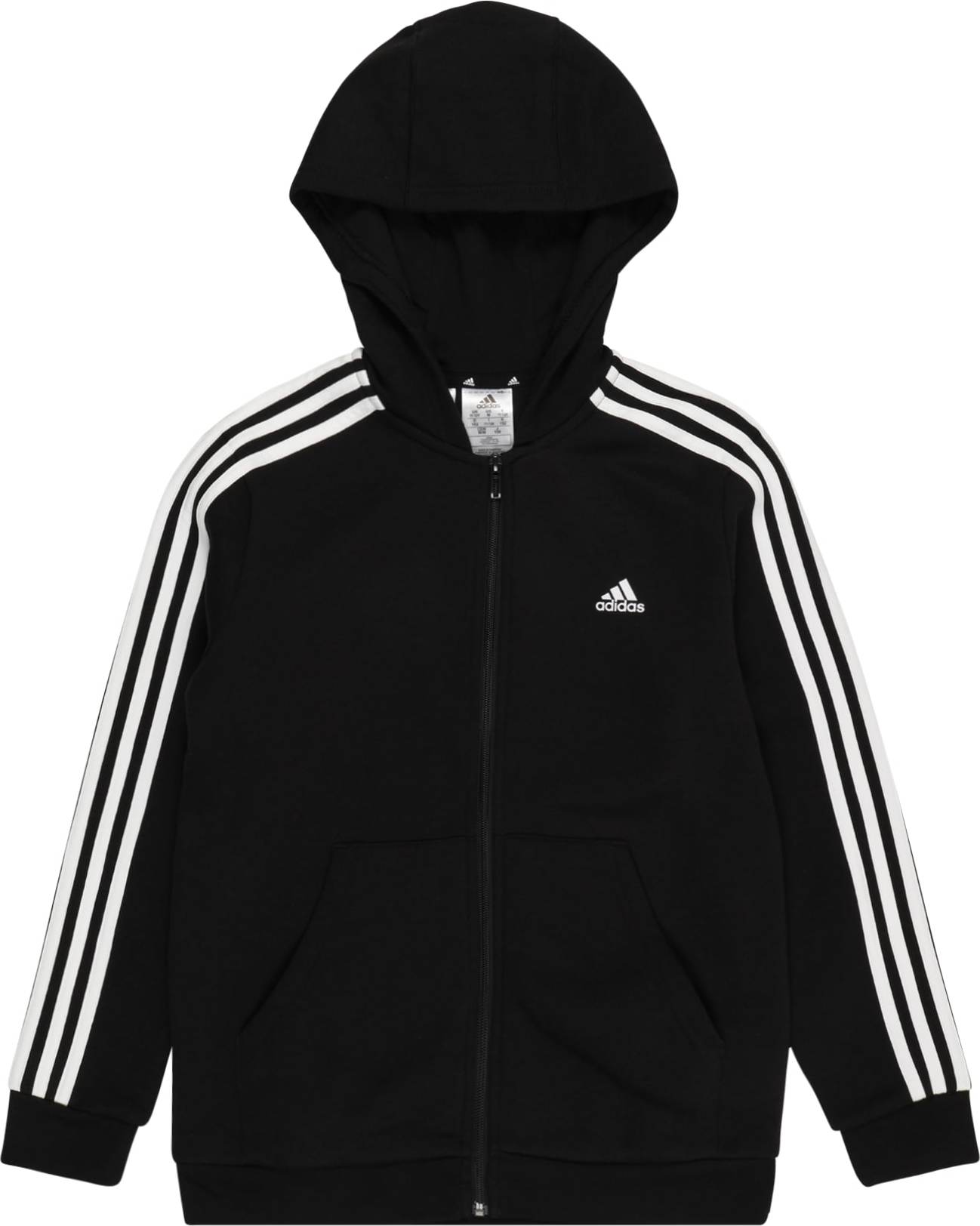 ADIDAS PERFORMANCE Sportovní mikina černá / bílá