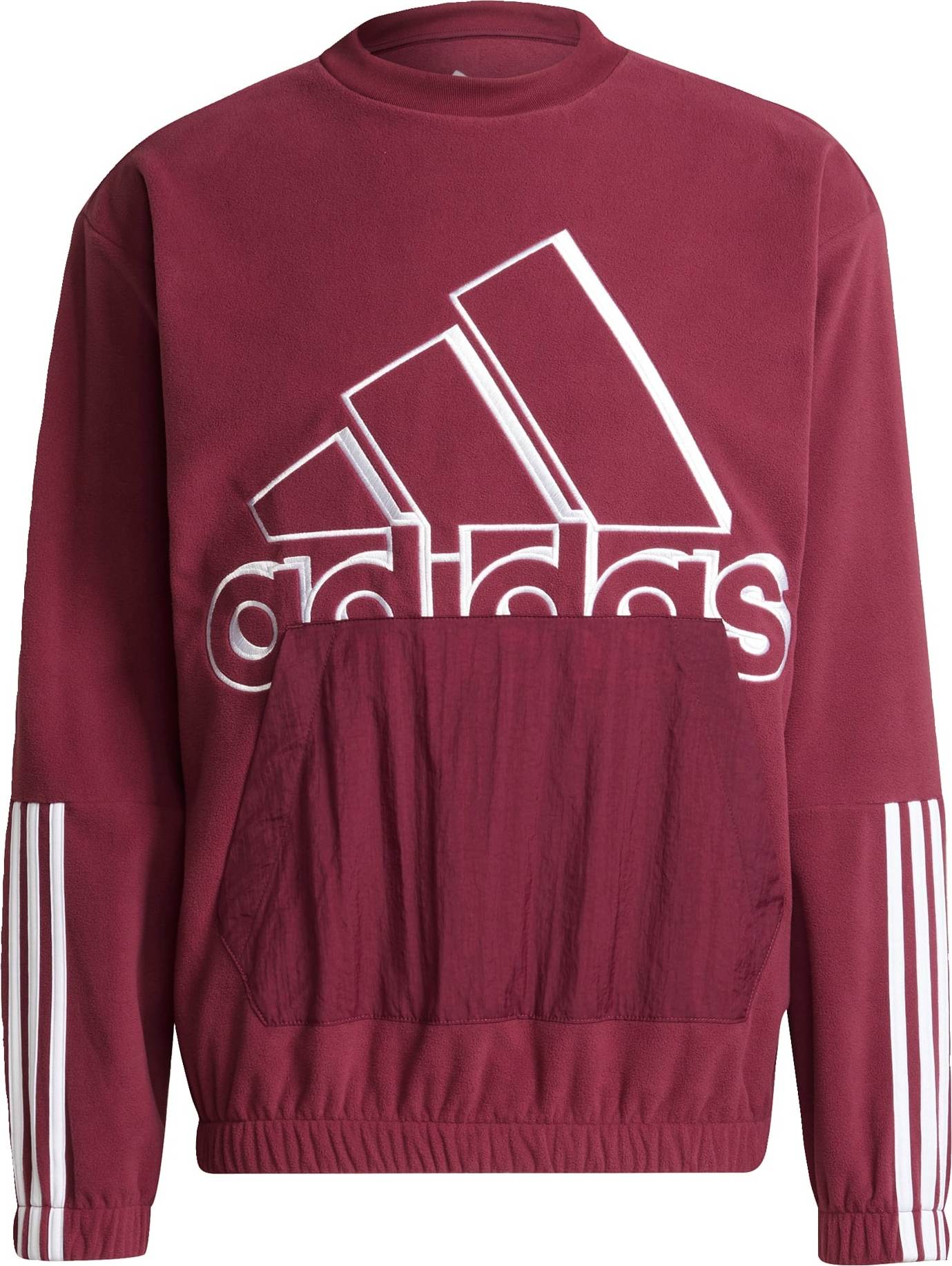 ADIDAS PERFORMANCE Sportovní mikina merlot / bílá