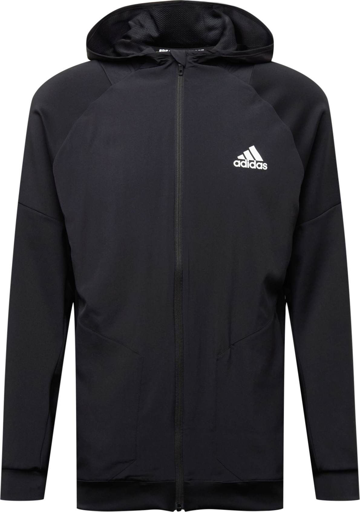 ADIDAS PERFORMANCE Sportovní bunda černá / bílá