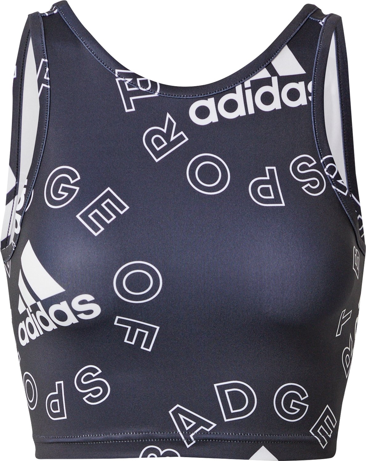 ADIDAS PERFORMANCE Sportovní podprsenka černá / bílá