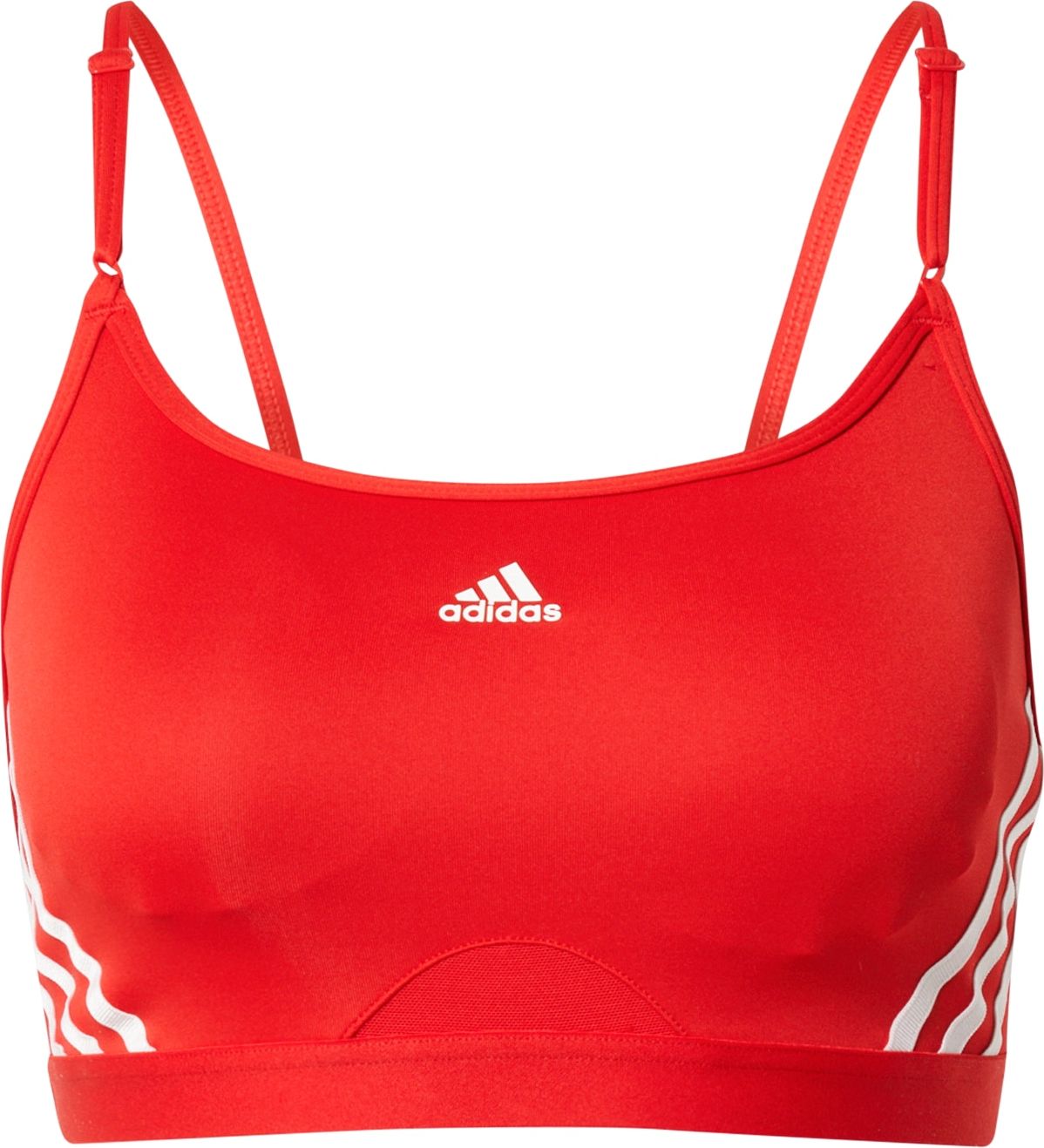 ADIDAS PERFORMANCE Sportovní podprsenka červená / bílá