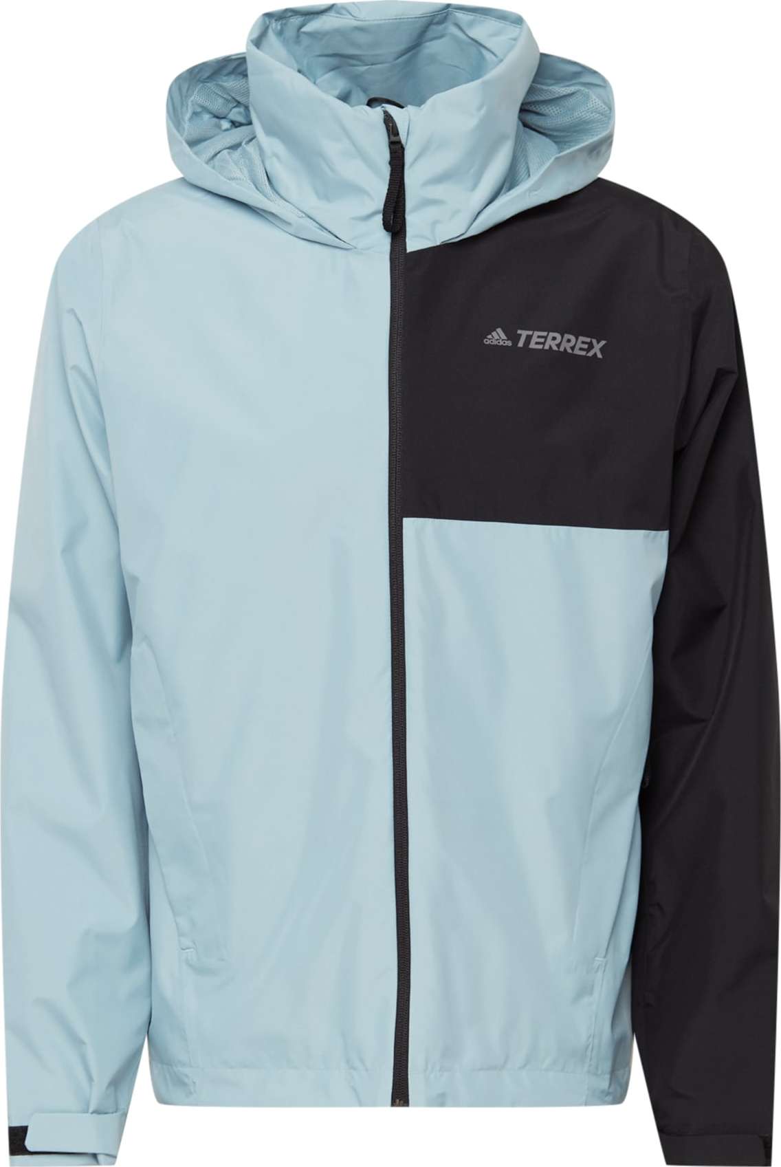 adidas Terrex Outdoorová bunda černá / světlemodrá