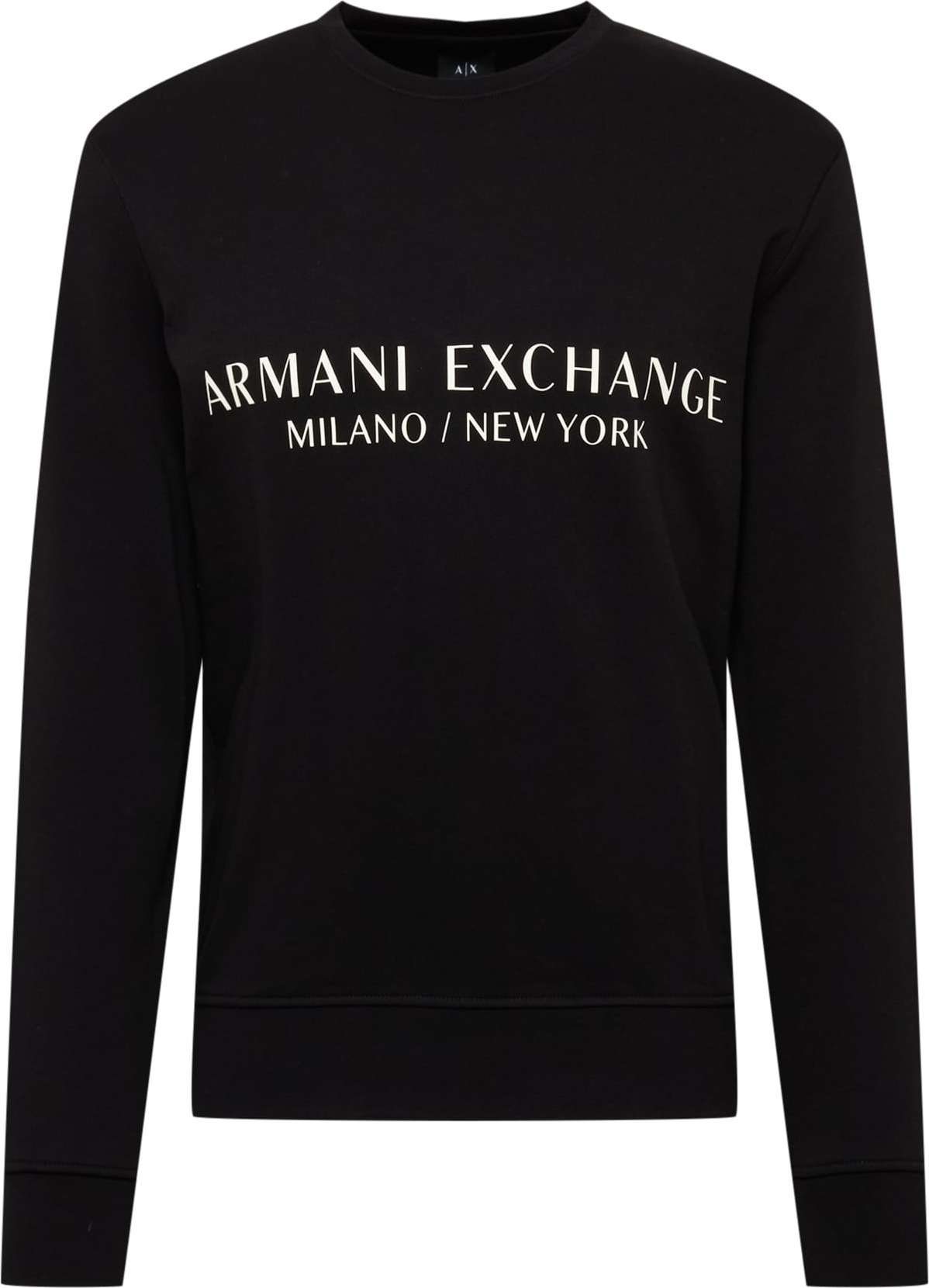 ARMANI EXCHANGE Mikina černá / bílá