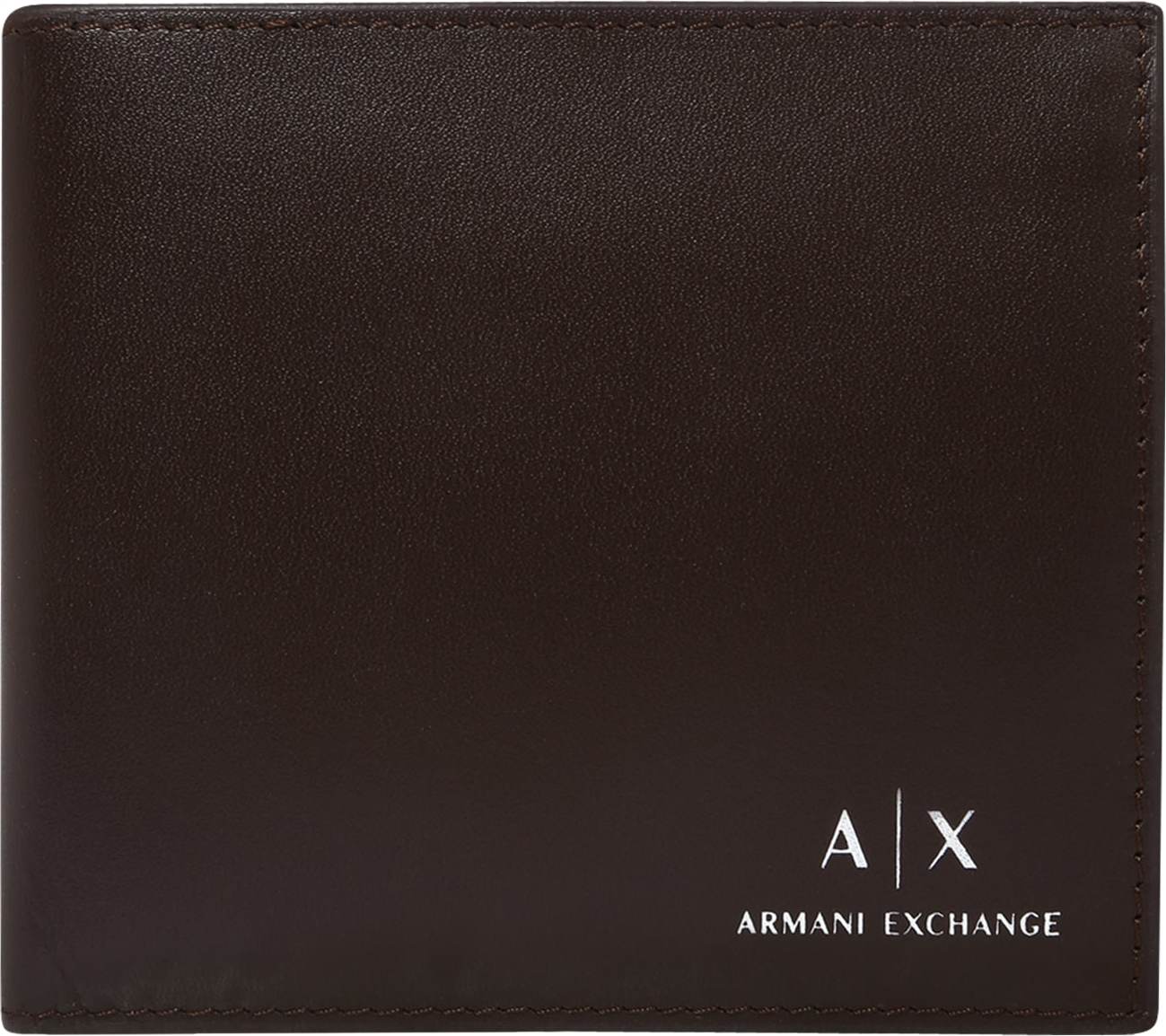 ARMANI EXCHANGE Peněženka tmavě hnědá / bílá