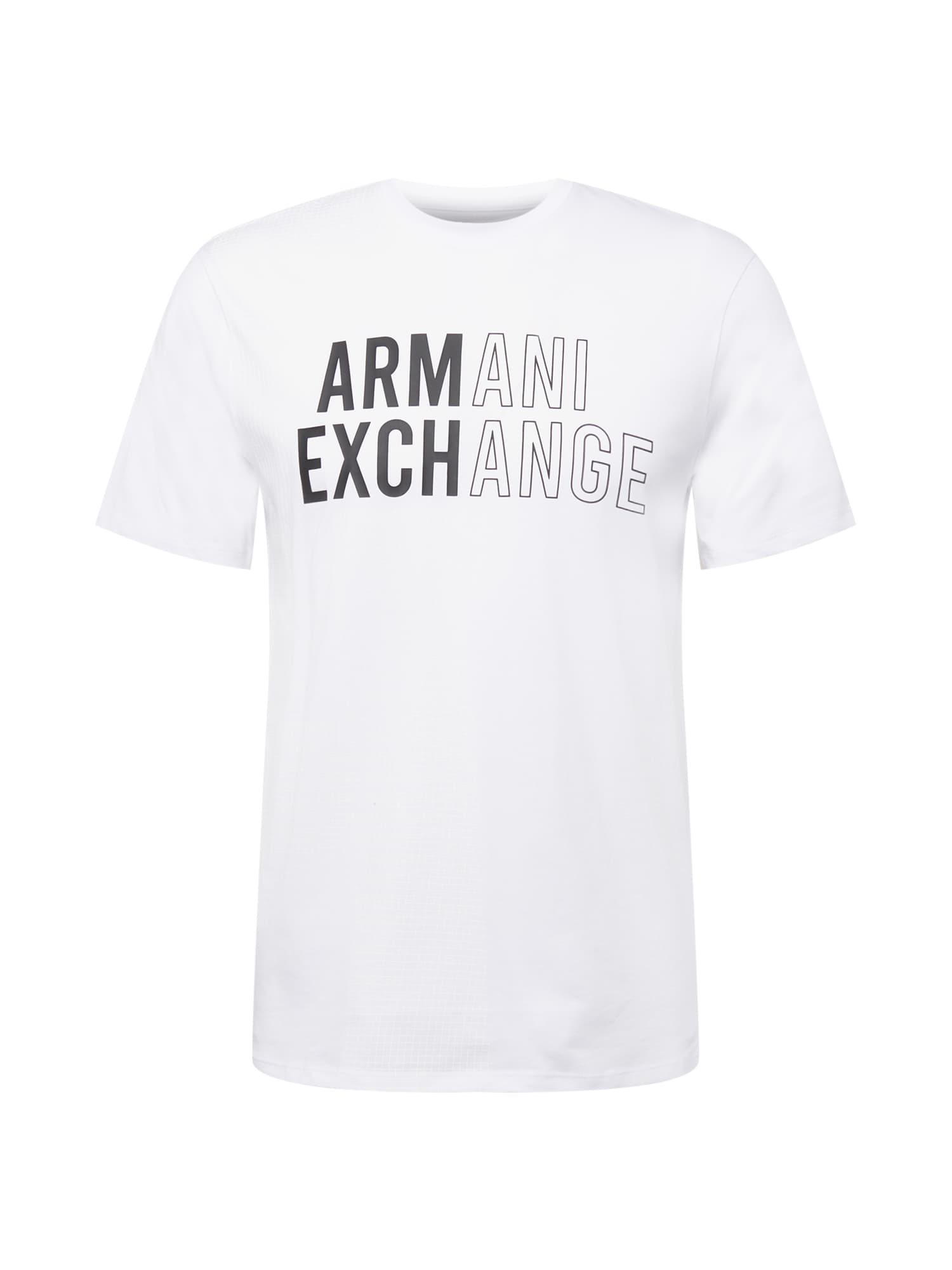 ARMANI EXCHANGE Tričko bílá / černá