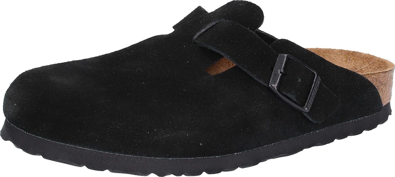 BIRKENSTOCK Pantofle 'Boston' černá / hnědá