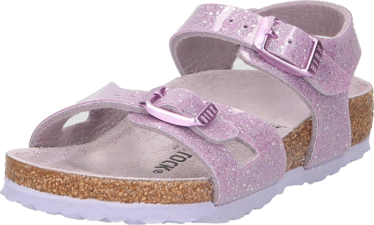 BIRKENSTOCK Sandály 'Rio' lenvandulová / stříbrná