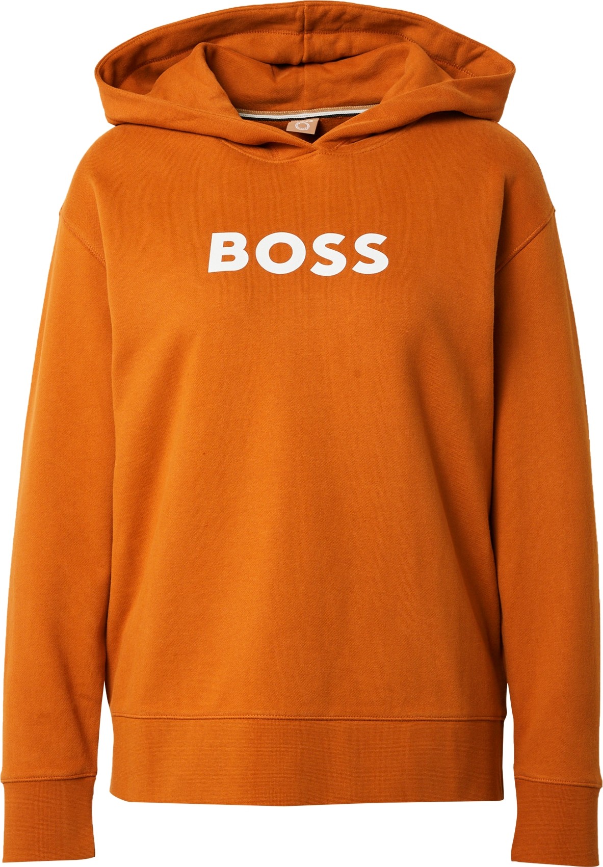 BOSS Orange Mikina 'Edelight' tmavě oranžová / bílá