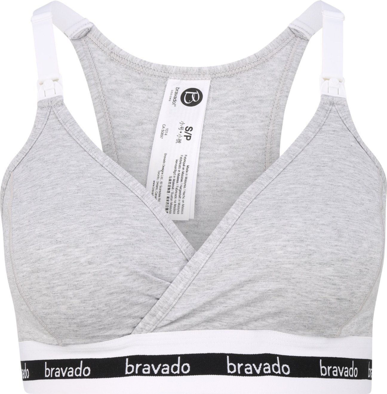 Bravado Designs Kojící podprsenka světle šedá / bílá / černá