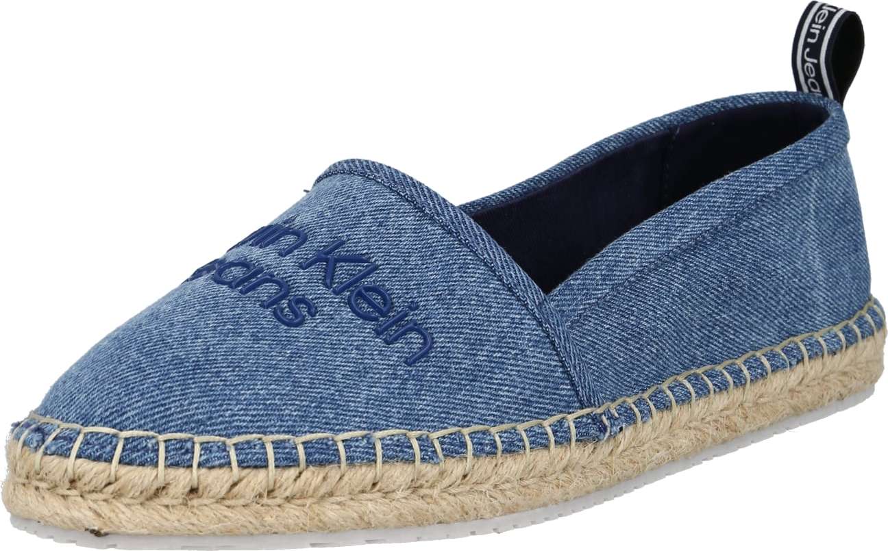 Calvin Klein Jeans Espadrilky modrá džínovina / bílá