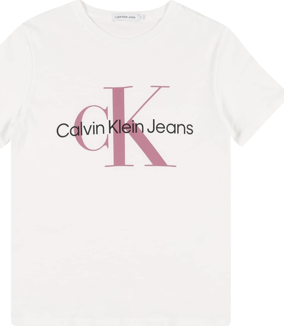 Calvin Klein Jeans Tričko bílá / světle fialová / černá