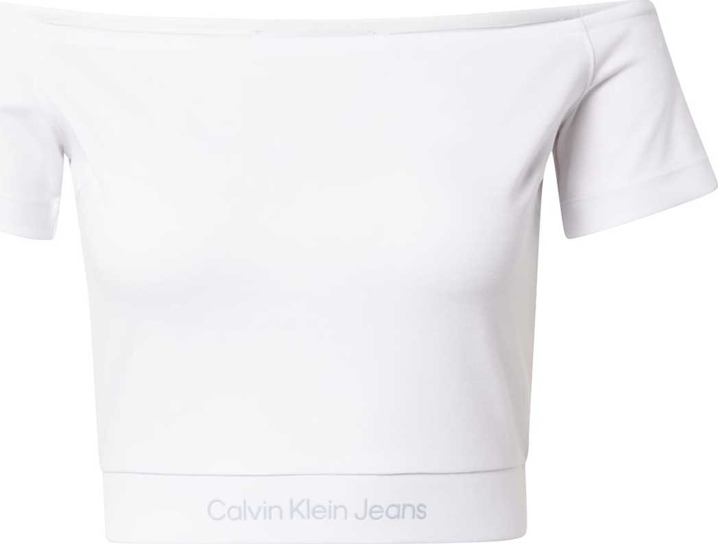 Calvin Klein Jeans Tričko bílá / opálová