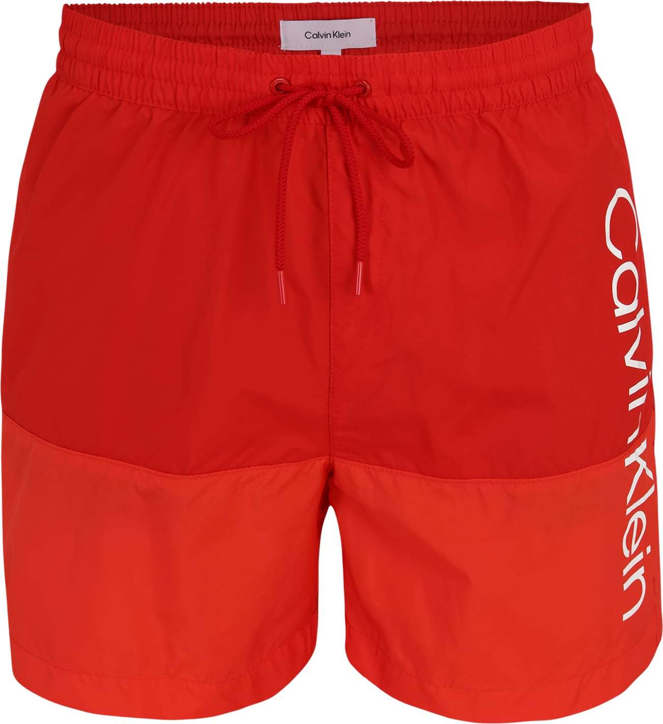 Calvin Klein Swimwear Plavecké šortky červená / bílá