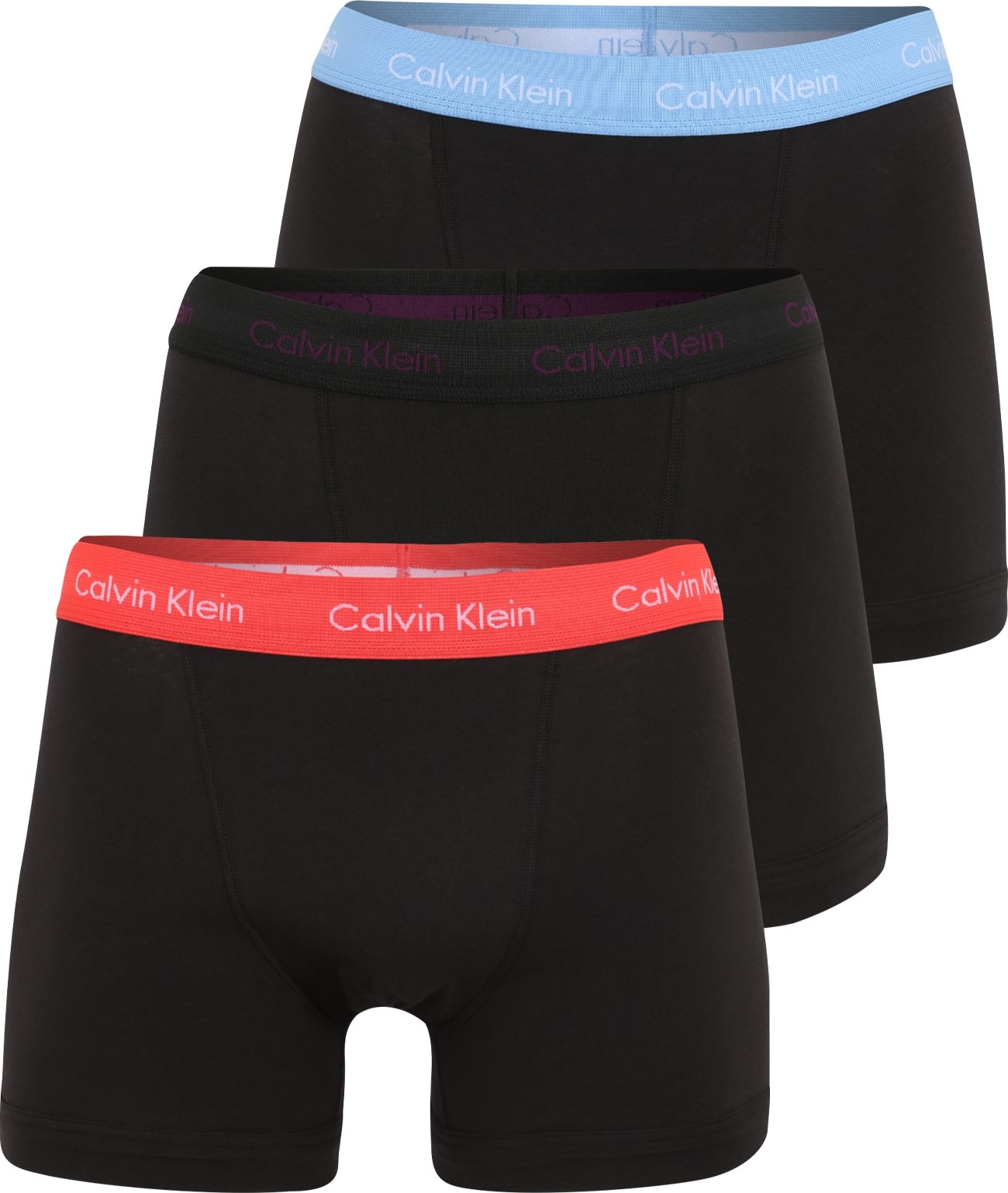 Calvin Klein Underwear Boxerky černá / červená / světlemodrá