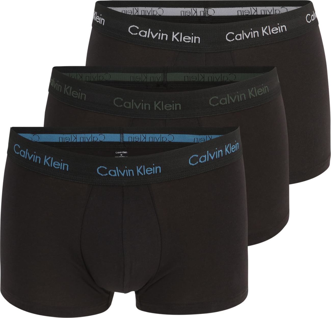 Calvin Klein Underwear Boxerky černá / modrá / tmavě zelená / bílá