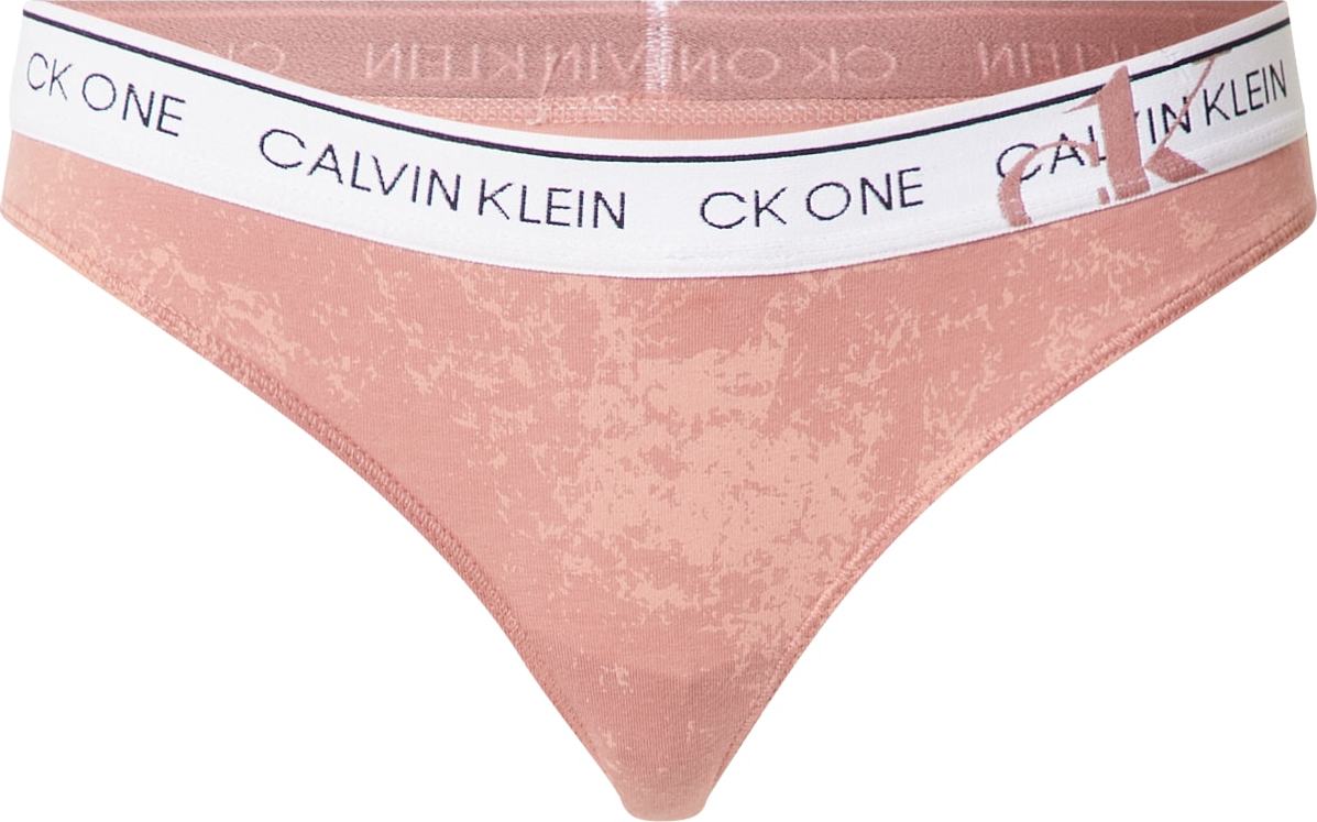 Calvin Klein Underwear Tanga bílá / černá / melounová