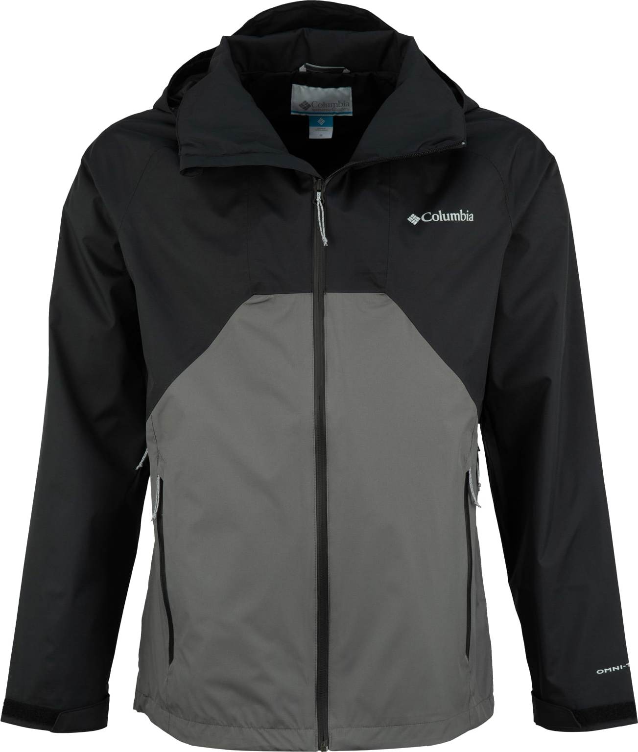 COLUMBIA Outdoorová bunda 'Rain Scape Jacket' tmavě šedá / černá